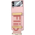 Microsonic Samsung Galaxy Z Flip 3 Flio Strap Pembe Cep Telefonu Kılıfı