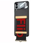 Microsonic Samsung Galaxy Z Flip 3 için Kılıf Flio Strap, Siyah [Galaxy Z Flip 3 ile Uyumlu Kılıf - Siyah]