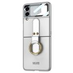 Microsonic Samsung Galaxy Z Flip 3 için Kılıf Ring Fall Platinum Lila [Galaxy Z Flip 3 ile Uyumlu Kılıf - Lila]