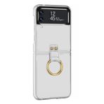 Microsonic Samsung Galaxy Z Flip 3 için Kılıf Ring Loft Clear Şeffaf [Galaxy Z Flip 3 ile Uyumlu Kılıf - Şeffaf]