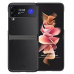 Microsonic Samsung Galaxy Z Flip 3 için Kılıf Shell Platinum Siyah [Galaxy Z Flip 3 ile Uyumlu Kılıf - Siyah]