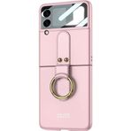 Microsonic Samsung Galaxy Z Flip 3 Ring Fall Platinum Pembe Kılıf