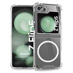 Microsonic Samsung Galaxy Z Flip 5 için Kılıf MagSafe Clear Soft Şeffaf [Galaxy Z Flip 5 ile Uyumlu Kılıf - Şeffaf]