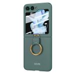 Microsonic Samsung Galaxy Z Flip 5 için Kılıf Ring Fall Platinum Koyu Yeşil [Galaxy Z Flip 5 ile Uyumlu Kılıf - Koyu Yeşil]