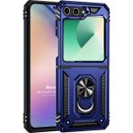 Microsonic Samsung Galaxy Z Flip 7 Fe Kılıf Military Ring Holder Lacivert