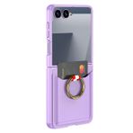 Microsonic Samsung Galaxy Z Flip 7 için Kılıf LuxRing Wallet Lila [Galaxy Z Flip 7 ile Uyumlu Kılıf - Lila]