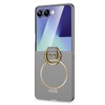Microsonic Samsung Galaxy Z Flip 7 için Kılıf Ring Fall MagSafe Gümüş [Galaxy Z Flip 7 ile Uyumlu Kılıf - Gümüş]