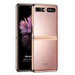 Microsonic Samsung Galaxy Z Flip için Kılıf Shell Platinum Gold [Galaxy Z Flip ile Uyumlu Kılıf - Gold]