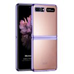 Microsonic Samsung Galaxy Z Flip için Kılıf Shell Platinum Mor [Galaxy Z Flip ile Uyumlu Kılıf - Mor]