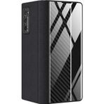 Microsonic Samsung Galaxy Z Fold 2 Carbon Fiber Bookstyle Siyah Kılıf
