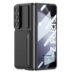 Microsonic Samsung Galaxy Z Fold 5 için Kılıf Card Holder Slide [Galaxy Z Fold 5 ile Uyumlu Kılıf - Siyah]
