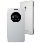 Microsonic View Cover Delux Kapaklı Asus Zenfone 5 Akıllı Modlu Beyaz Telefon Kılıf