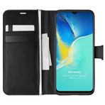 Microsonic Vivo Y15S Delux Leather Wallet Siyah Cep Telefonu Kılıfı