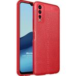 Microsonic Vivo Y20 Deri Dokulu Silikon Kırmızı Cep Telefonu Kılıfı