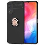 Microsonic Vivo Y20 için Kılıf Kickstand Ring Holder Siyah Rose [Y20 ile Uyumlu Kılıf - Siyah - Rose]