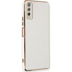 Microsonic Vivo Y20 Olive Plated Beyaz Cep Telefonu Kılıfı
