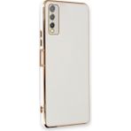 Microsonic Vivo Y20S Olive Plated Beyaz Cep Telefonu Kılıfı