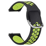 Microsonic Xiaomi Amazfit Pace Rainbow Sport Band için Siyah Yeşil Kordon