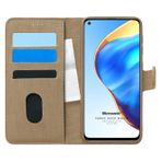 Microsonic Xiaomi Mi 10T Pro Fabric Book Wallet Gold Kılıf