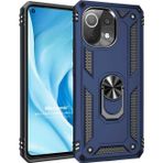 Microsonic Xiaomi Mi 11 Lite Military Ring Holder Lacivert Kılıf