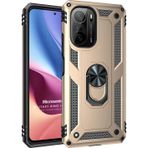 Microsonic Xiaomi Mi 11i Military Ring Holder Gold Kılıf