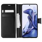 Microsonic Xiaomi Mi 11T Pro Siyah Deri Delux Wallet Telefon Kılıfı