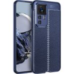 Microsonic Xiaomi Mi 12T Deri Dokulu Silikon Lacivert Kılıf