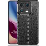 Microsonic Xiaomi Mi 13 Deri Dokulu Silikon Siyah Kılıf
