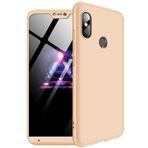 Microsonic Xiaomi Mi A2 Lite Double Dip 360 Protective Gold Kılıf