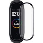 Microsonic Xiaomi Mi Band 5 Tam Kaplayan Temperli Cam Full Ekran Koruyucu Siyah