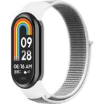Microsonic Xiaomi Mi Band 8 Hasırlı Woven Sport Loop Beyaz Kordon