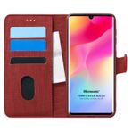 Microsonic Xiaomi Mi Note 10 Lite Fabric Book Wallet Kırmızı Cep Telefonu Kılıfı