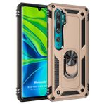 Microsonic Xiaomi Mi Note 10 Pro Military Ring Holder Gold Cep Telefonu Kılıfı