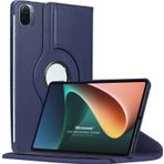 Microsonic Xiaomi Mi Pad 5 360 Dönerli Stand Deri Lacivert Kılıf