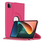 Microsonic Xiaomi Mi Pad 5 için Kılıf 360 Dönerli Stand Deri Pembe [Mi Pad 5 ile Uyumlu Kılıf - Pembe]
