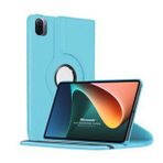 Microsonic Xiaomi Mi Pad 5 Kılıf 360 Dönerli Stand Deri Mavi