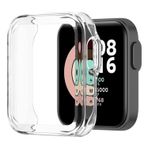 Microsonic Xiaomi Mi Watch Lite için Kılıf 360 Full Round Soft Silicone Şeffaf [Mi Watch Lite ile Uyumlu Kılıf - Şeffaf]