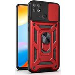 Microsonic Xiaomi Poco C40 Impact Resistant Kırmızı Kılıf