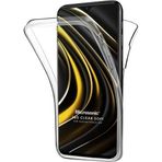 Microsonic Xiaomi Poco M3 6 Tarafı Tam Full Koruma 360 Clear Soft Şeffaf Kılıf