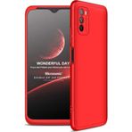 Microsonic Xiaomi Poco M3 Double Dip 360 Protective Kırmızı Kılıf