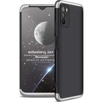 Microsonic Xiaomi Poco M3 Double Dip 360 Protective Siyah Gri Kılıf