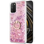 Microsonic Xiaomi Poco M3 Glitter Liquid Holder Pembe Kılıf