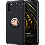 Microsonic Xiaomi Poco M3 Kickstand Ring Holder Siyah Rose Kılıf