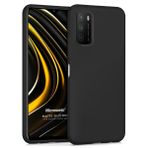 Microsonic Xiaomi Poco M3 Matte Silicone Siyah Kılıf
