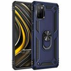 Microsonic Xiaomi Poco M3 Military Ring Holder Lacivert Kılıf