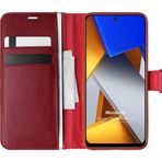 Microsonic Xiaomi Poco M4 Pro 4G Delux Leather Wallet Kırmızı Kılıf
