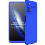 Microsonic Xiaomi Poco M4 Pro 4G Double Dip 360 Protective Mavi Kılıf