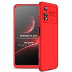 Microsonic Xiaomi Poco M4 Pro 4G için Kılıf Double Dip 360 Protective Kırmızı [Poco M4 Pro 4G ile Uyumlu Kılıf - Kırmızı]