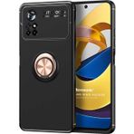 Microsonic Xiaomi Poco M4 Pro 4G Kickstand Ring Holder Siyah Kılıf