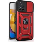 Microsonic Xiaomi Poco M4 Pro Impact Resistant Kırmızı Kılıf